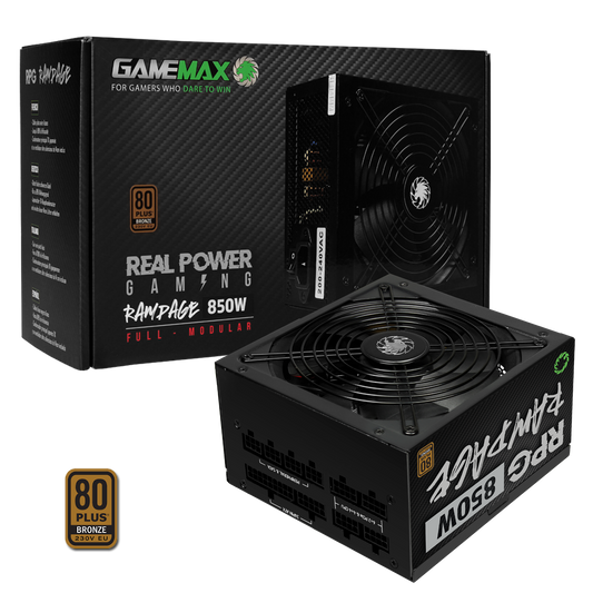 GameMax 850W RPG Rampage Full-Modular 80 Plus Bronze PSU - Destello
