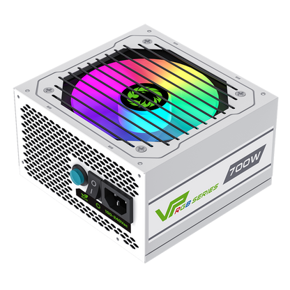 GameMax VP-700W Semi-Modular 80 Plus Bronze White Power Supply With 120mm RGB Fan - Destello