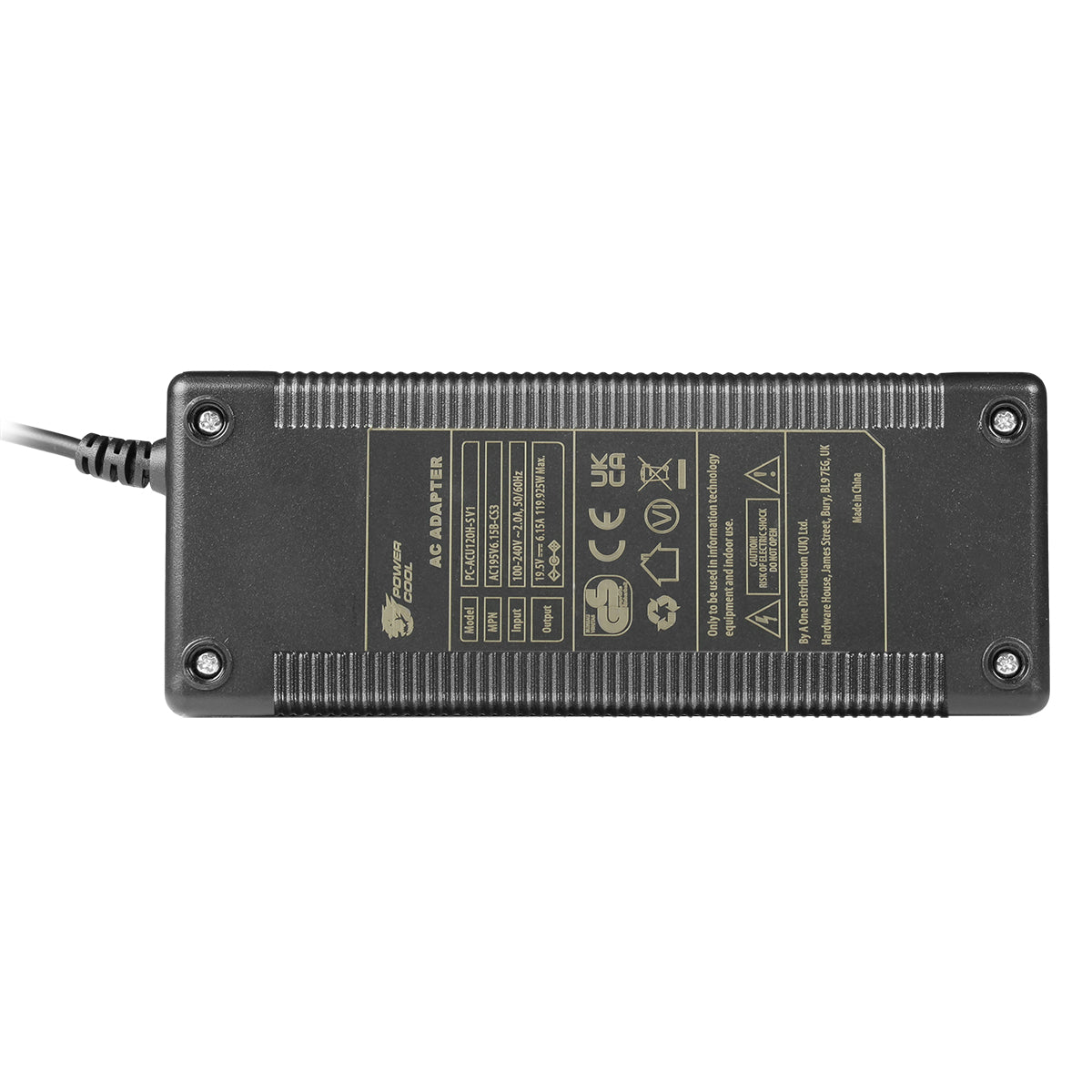 Powercool 120W 19.5V 6.15A Universal Laptop AC Adapter With 8 TIPS