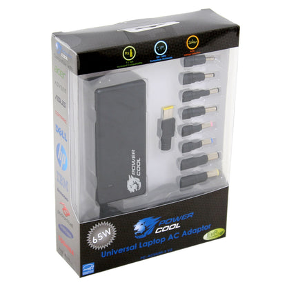 Powercool 65W 19V 3.42A Universal Laptop AC Adapter With 8 TIPS - Destello