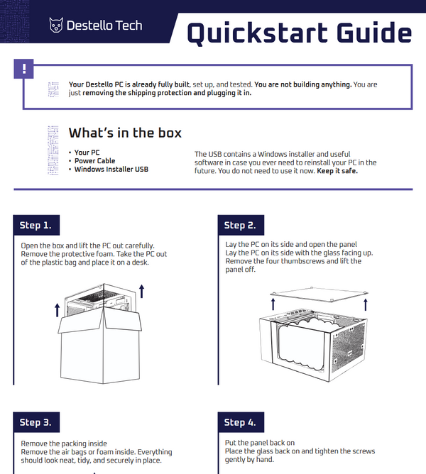 Quick Start Guide included to get you setup.
