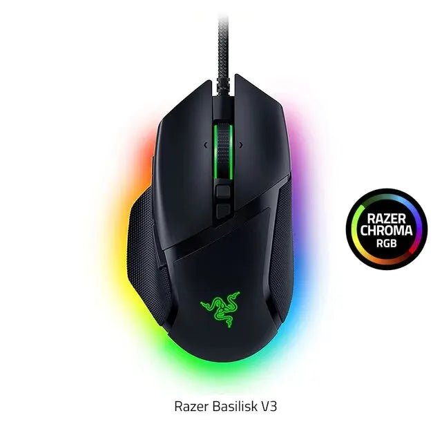 Razer Basilisk V3: 26K DPI Ergonomic Gaming Mouse with RGB - Destello