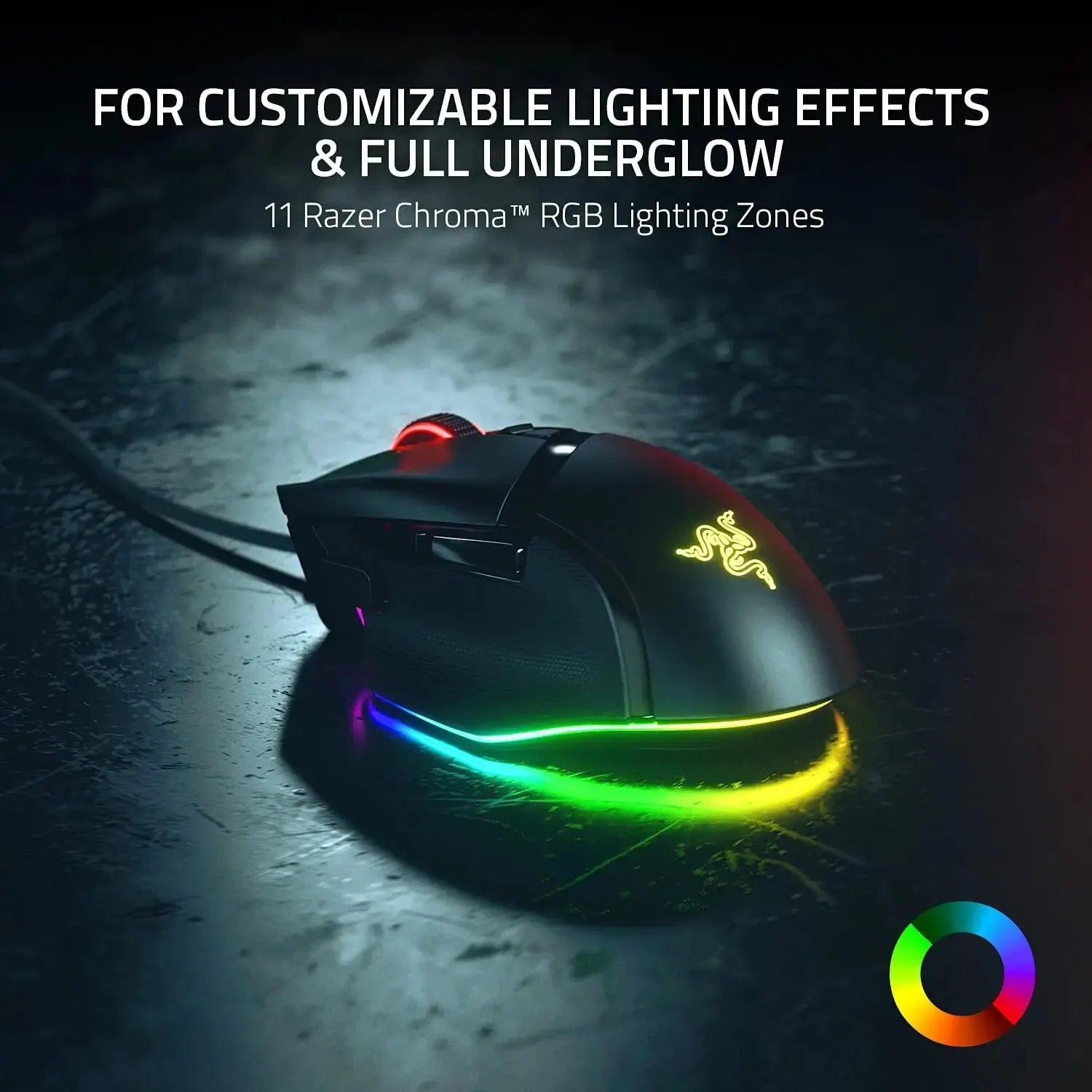 Razer Basilisk V3: 26K DPI Ergonomic Gaming Mouse with RGB - Destello