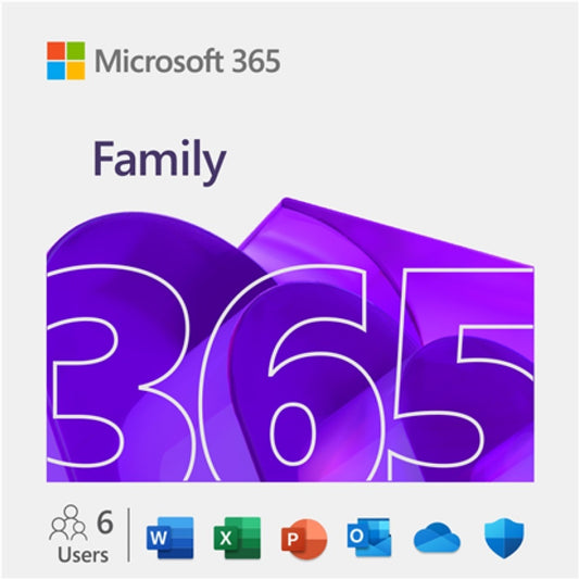 Microsoft 365 Family Medialess Latest Version - 1 Year...