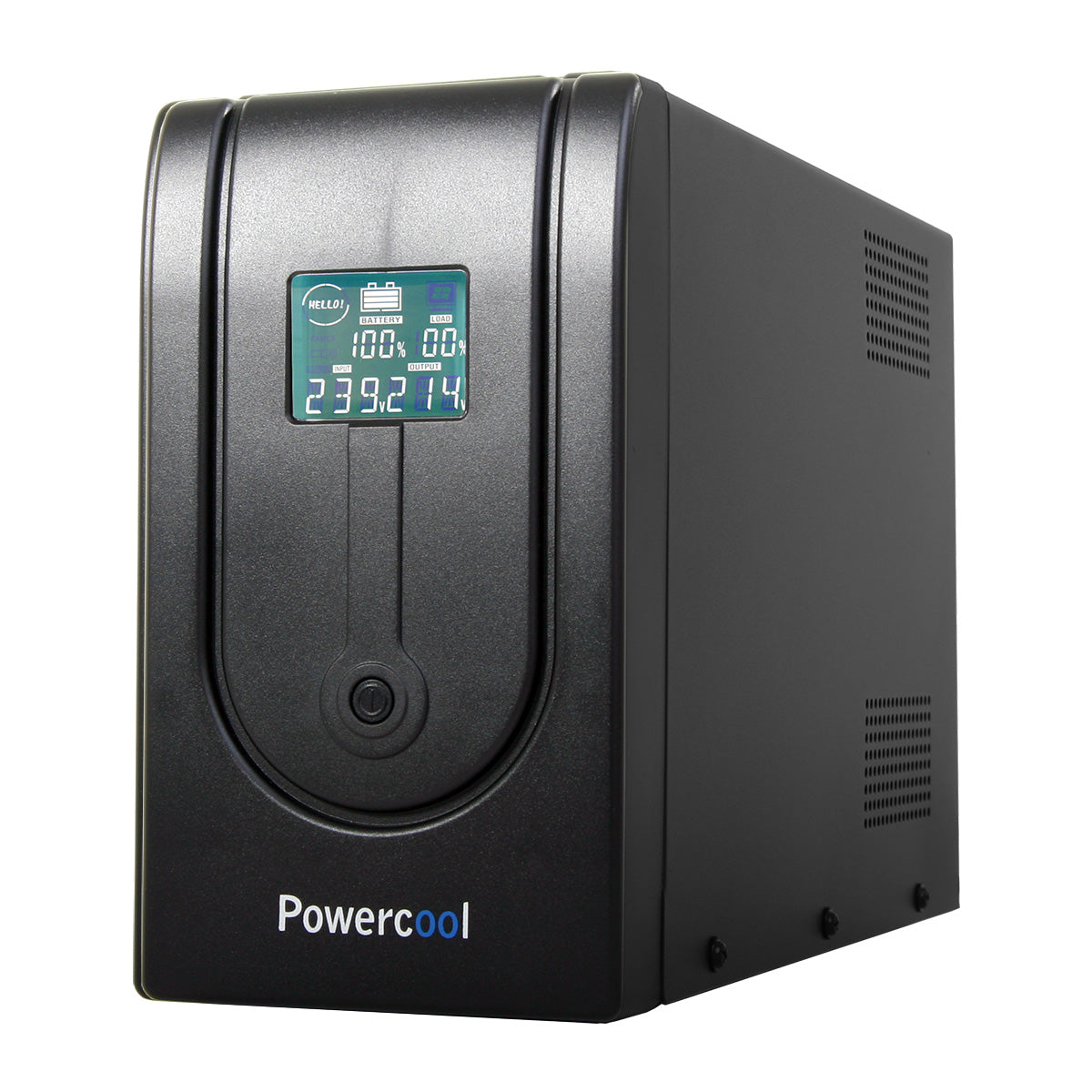 Powercool Smart UPS 1200VA 720W LCD Display 3 x UK Plug 2 x RJ45 3 x IEC and USB
